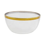 Textured Glass Bowl with Gold Rim | Ida