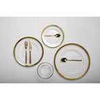 Textured Glass Bowl with Gold Rim | Ida