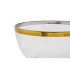 Textured Glass Bowl with Gold Rim | Ida