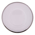 Glass Charger Plate with Silver Rim | Ida