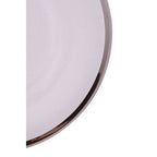 Glass Charger Plate with Silver Rim | Ida