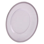 Glass Dinner Plate with Silver Rim | Ida