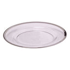 Glass Dinner Plate with Silver Rim | Ida