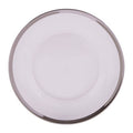 Glass Dinner Plate with Silver Rim | Ida