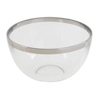 Glass Bowl with Silver Rim | Ida