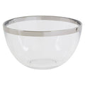 Glass Bowl with Silver Rim | Ida