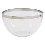 Glass Bowl with Silver Rim | Ida