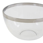 Glass Bowl with Silver Rim | Ida