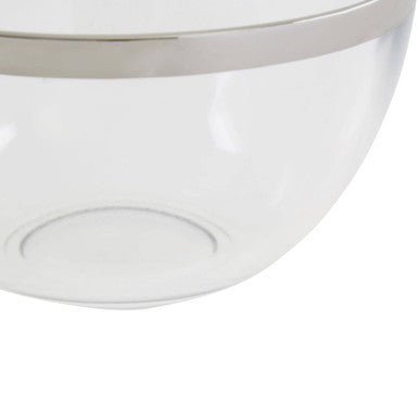 Glass Bowl with Silver Rim | Ida