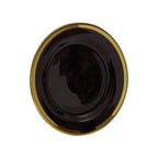 Black Glass Dinner Plate with Gold Rim | Ida