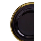 Black Glass Side Plate with Gold Rim | Ida