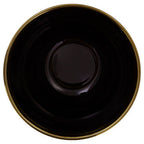 Black Glass Bowl with Gold Rim | Ida
