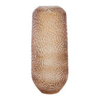 Large Embossed Amber Glass Vase | Colbie