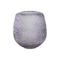 Medium Embossed Grey Glass Vase | Colbie