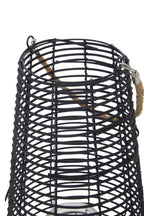 Large Black Rattan Lantern | Lentigo
