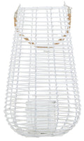 Large White Rattan Lantern | Lentigo