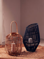 Tall Natural Rattan Lantern | Mataram