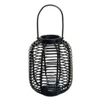 Tall Black Natural Rattan Lantern | Mataram