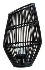 Large Black Natural Rattan Lantern | Mataram