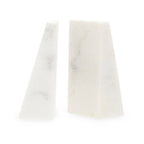 Set of 2 White Marble Bookends | Marris