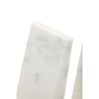 Set of 2 White Marble Bookends | Marris