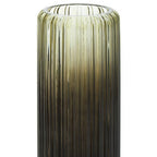 Large Grey Ribbed Glass Vase | Chima