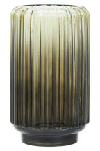 Small Grey Ribbed Glass Vase | Chima