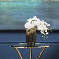 Small Grey Ribbed Glass Vase | Chima