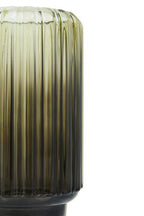 Small Grey Ribbed Glass Vase | Chima