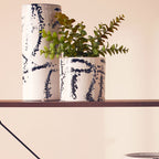 Large Black and White Ceramic Vase | Sorrell