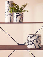 Large Black and White Ceramic Vase | Sorrell