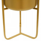 Small Gold Finish Floor Planter | Avento