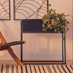 Asher Floor Standing Black Plant Box.