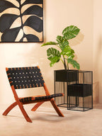 Black Floor Standing Planter | Alden