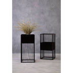 Black Floor Standing Planter | Alden