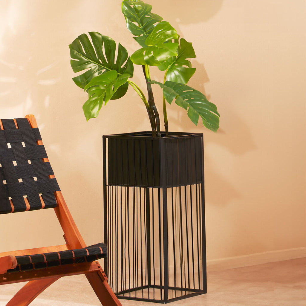 Black Floor Standing Planter | Alden