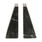 Set of Two Black Marble Bookends | Marris