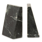 Set of Two Black Marble Bookends | Marris