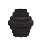 Black Small Step Design Vase | Fabia