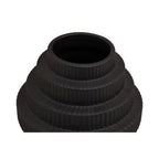 Black Small Step Design Vase | Fabia