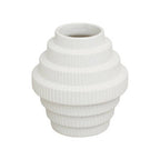 White Small Step Design Vase | Fabia