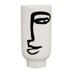 Large Black and White Face Vase | Viso