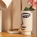 Viso Small Black And White Face Vase