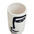 Viso Small Black And White Face Vase