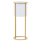 Large White and Gold Floor Standing Planter | Trosa