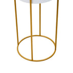 Large White and Gold Floor Standing Planter | Trosa