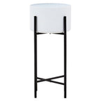 Large White and Black Floor Standing Planter | Trosa