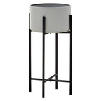 Large Grey and Black Floor Standing Planter | Trosa