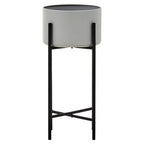 Large Grey and Black Floor Standing Planter | Trosa