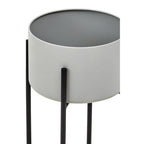 Large Grey and Black Floor Standing Planter | Trosa